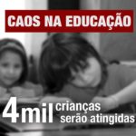 CAOS NA EDUCAÇÃO: 14 mil crianças serão atingidas